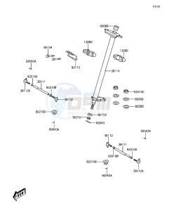 BRUTE FORCE 300 KVF300CFF EU drawing Steering Shaft