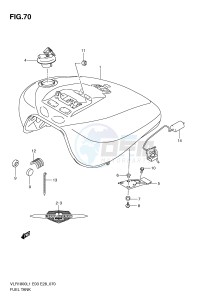 VLR1800 (E3-E28) drawing FUEL TANK (VLR1800TL1 E3)