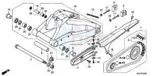 CBR1000RRD Fireblade - CBR1000RR UK - (E) drawing SWINGARM