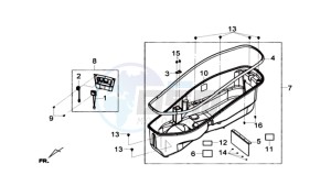 GTS 125I L6 drawing HELMET BOX