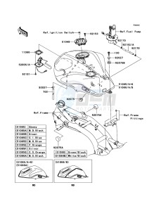 Z750_ABS ZR750M8F GB XX (EU ME A(FRICA) drawing Fuel Tank