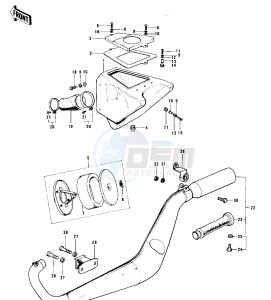 KX 450 drawing AIR CLEANER_MUFFLER -- 74 KX 450- -