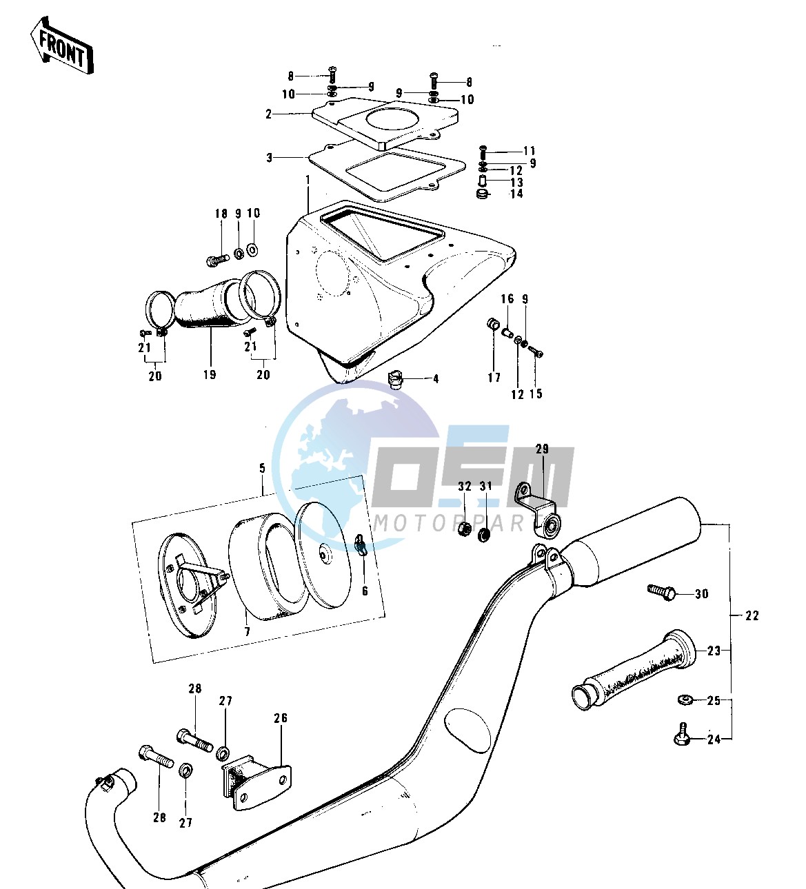 AIR CLEANER_MUFFLER -- 74 KX 450- -