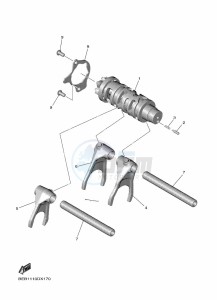 YZF690 YZF-R7 (BEBA) drawing SHIFT CAM & FORK