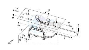 JOYMAX 125 I ABS drawing CENTRAL STAND -SIDE STAND- KICKSTARTER PEDAL