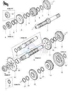 KX 80 A [KX80] (A1-A2) [KX80] drawing TRANSMISSION