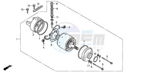 TRX200D FOURTRAX 200 drawing STARTING MOTOR