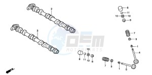 CBR600SE drawing CAMSHAFT/VALVE