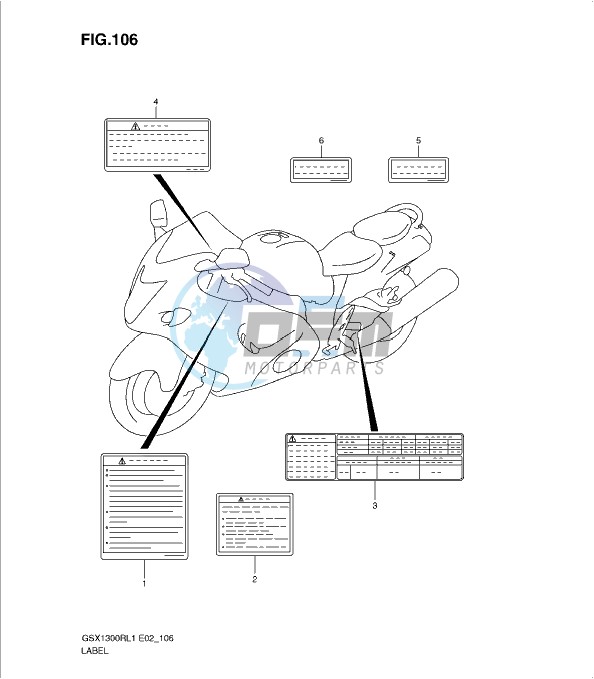 LABEL (GSX1300RL1 E14)