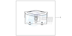 VT750CA9 UK - (E / MKH MME ST) drawing LEATHER TOPCASE (PLAIN)