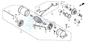 NX125 drawing STARTER MOTOR