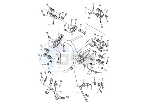 XJ S DIVERSION 900 drawing STAND-FOOTREST