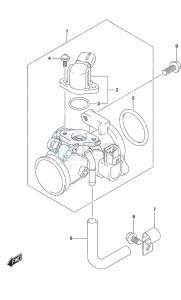 DF 9.9B drawing Throttle Body Non-Remote Control