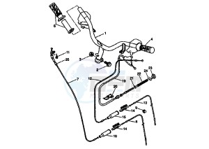 BW'S NEXT GENERATION 50 drawing STEERING HANDLE -CABLE