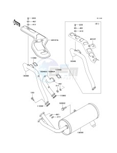 KAF 620 E [MULE 3010 4X4] (E1-E5) [MULE 3010 4X4] drawing MUFFLER-- S- -