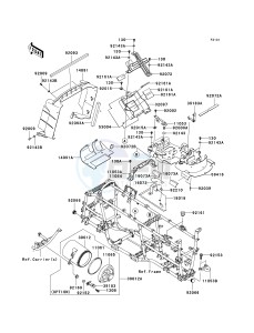 KVF 650 G [BRUTE FORCE 650 4X4I HARDWOODS GREEN HD] (G6F-G9F) G6F drawing FRAME FITTINGS