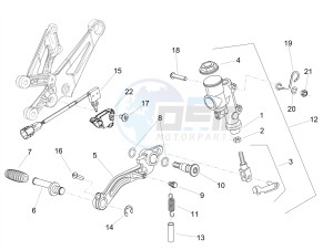 RSV4 1100 RACING FACTORY E4 ABS (NAFTA) drawing Rear master cylinder