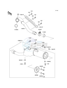 KLX 300 A [KLX300R] (A2-A6) [KLX300R] drawing MUFFLER-- S- -