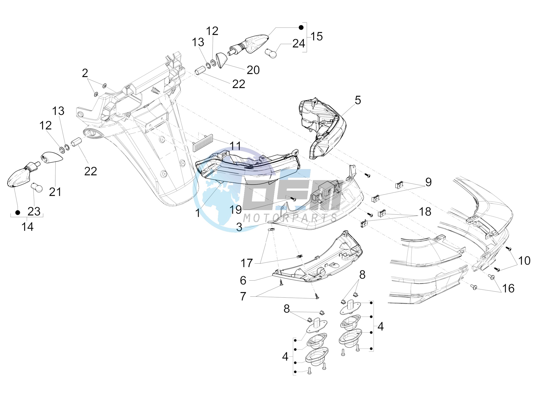 Rear headlamps - Turn signal lamps