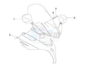 X Evo 125 Euro 3 (UK) drawing Driving mirror/s