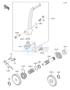 KX65 KX65AGF EU drawing Kickstarter Mechanism