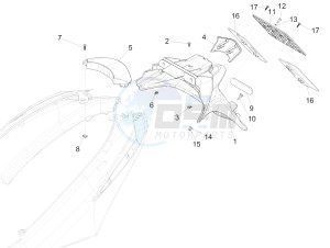 Fly 150 4T 3V ie (APAC) drawing Rear cover - Splash guard