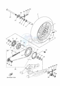 MT-07 MTN690 (BATX) drawing REAR WHEEL