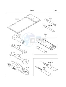 KLF250 KLF250A8F EU GB drawing Owner's Tools