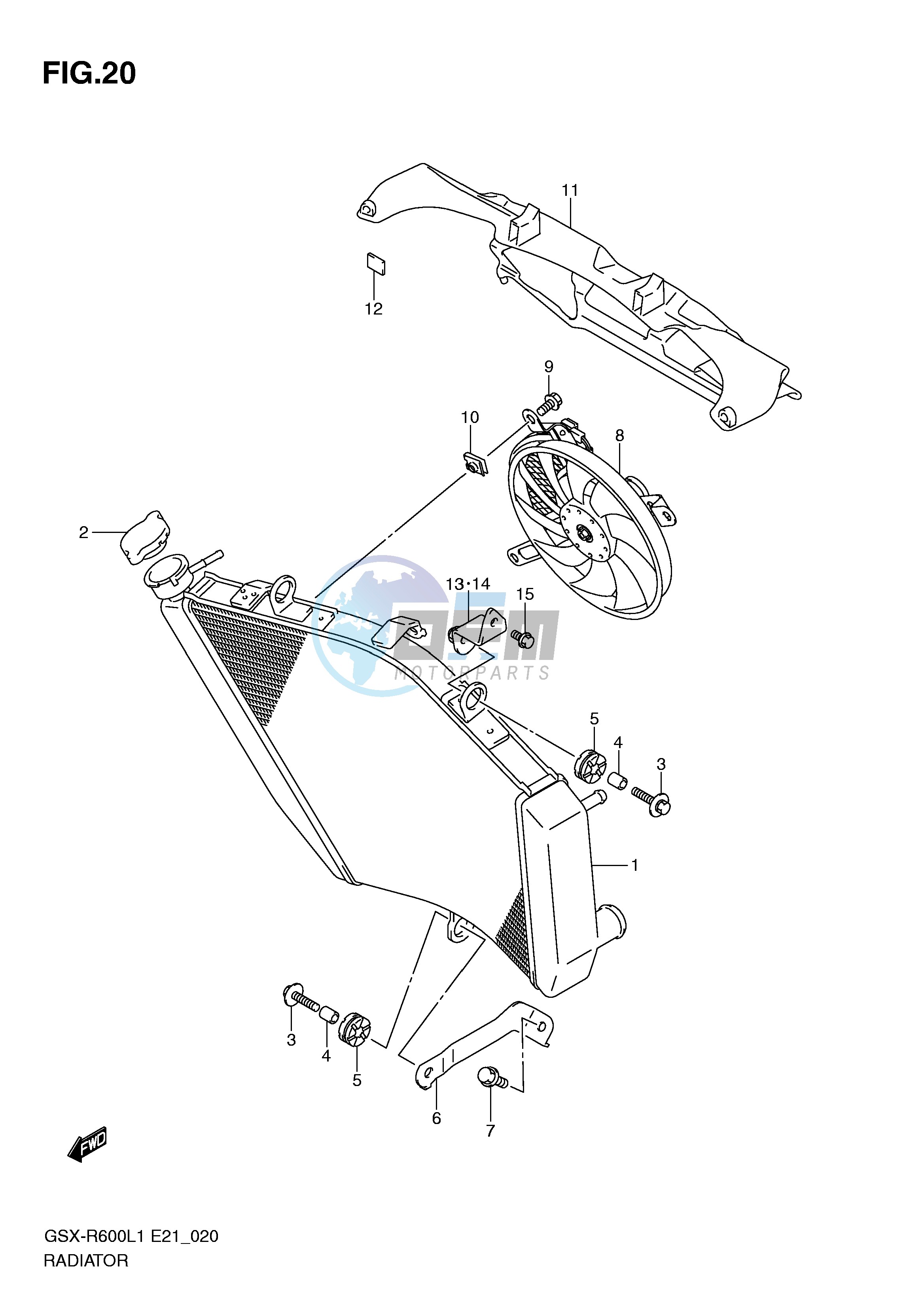 RADIATOR (GSX-R600UEL1 E21)