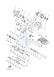 YFZ450 YFZ450B (1PD2 1PD3 1PD1) drawing REAR ARM