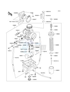 KX 65 A [KX65 MONSTER ENERGY] (A6F - A9FA) A8F drawing CARBURETOR