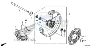 CRF250MF CRF250M UK - (E) drawing FRONT WHEEL (CRF250M)