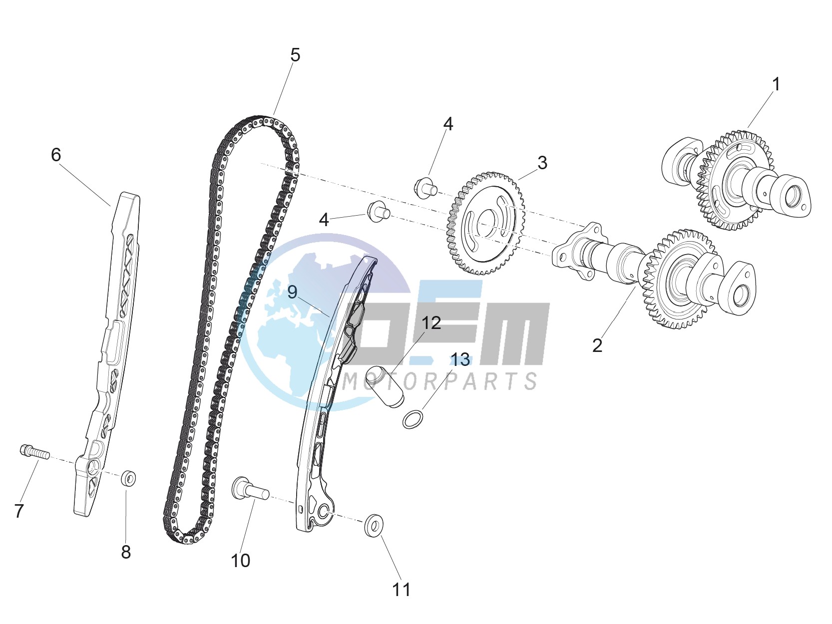 Rear cylinder timing system