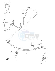 AN650 (E2) Burgman drawing REAR BRAKE HOSE (MODEL K3 AN650K4 K5)