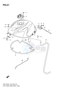 GSX-R750 (E3) drawing FUEL TANK (GSX-R750L1 E33)