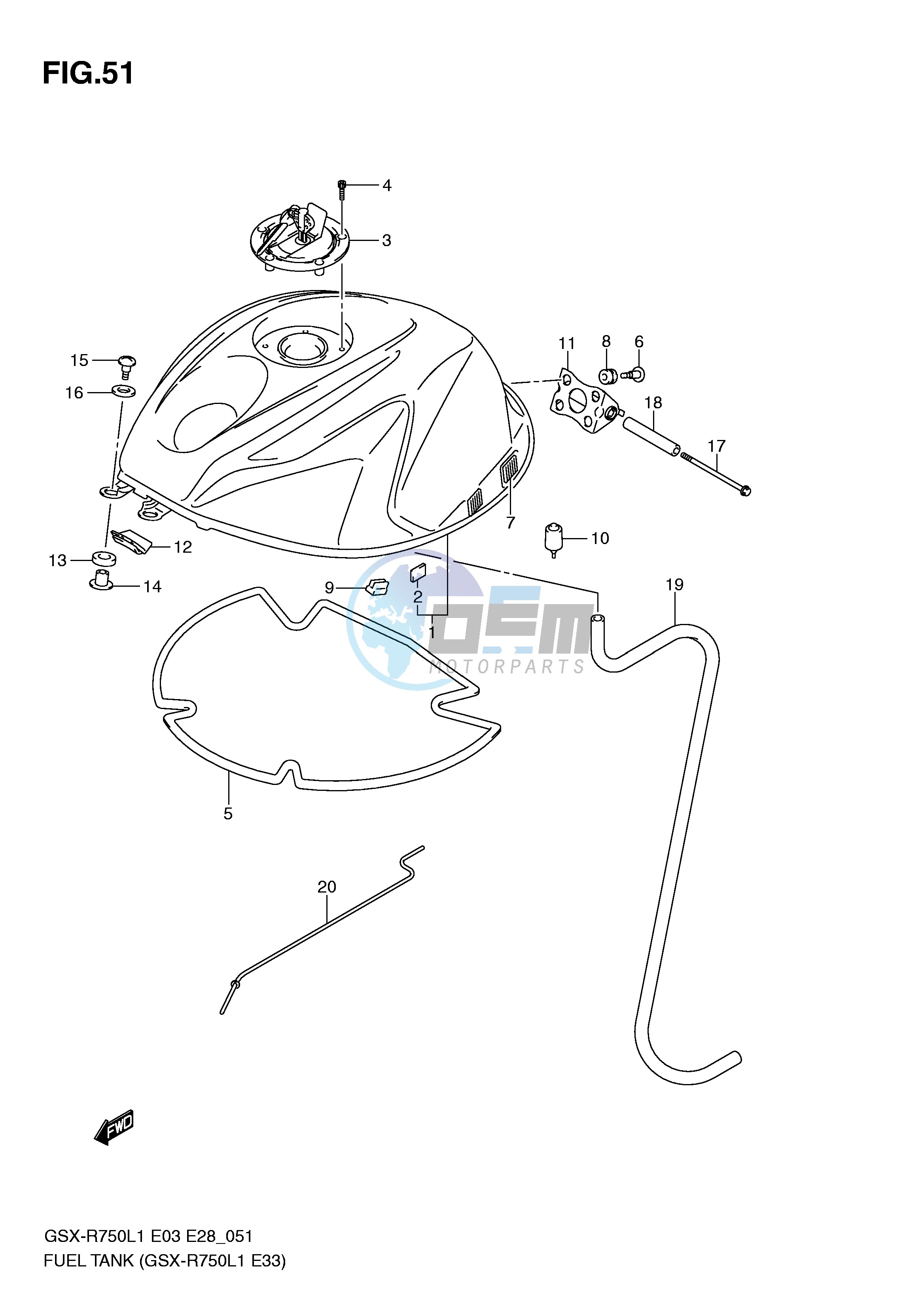 FUEL TANK (GSX-R750L1 E33)