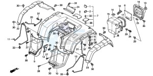 TRX350TM RANCHER drawing REAR FENDER (TRX350TM/FM)