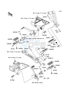 Z750 ZR750-J2H FR GB XX (EU ME A(FRICA) drawing Footrests