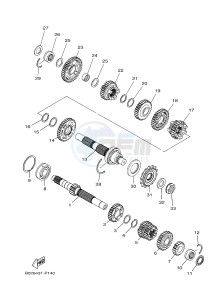 YZF-R3 YZF-R3A 321 R3 (BR53) drawing TRANSMISSION