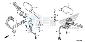 CB1000RE CB1000R E drawing SWITCH/ CABLE/ MIRROR