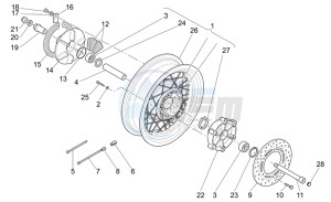 California Vintage 1100 drawing Rear wheel