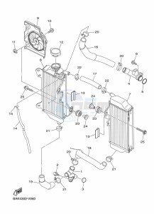 WR250F (BAKD) drawing RADIATOR & HOSE