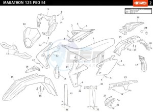 MARATHON-125-E4-PRO-SM-WHITE drawing PLASTICS - COVERS