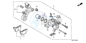 CBR1000RAA Australia - (U / ABS) drawing REAR BRAKE CALIPER