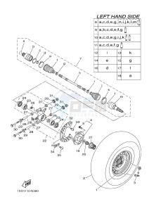 YXM700E YXM700PE MP 700 EPS (1XPC) drawing REAR WHEEL