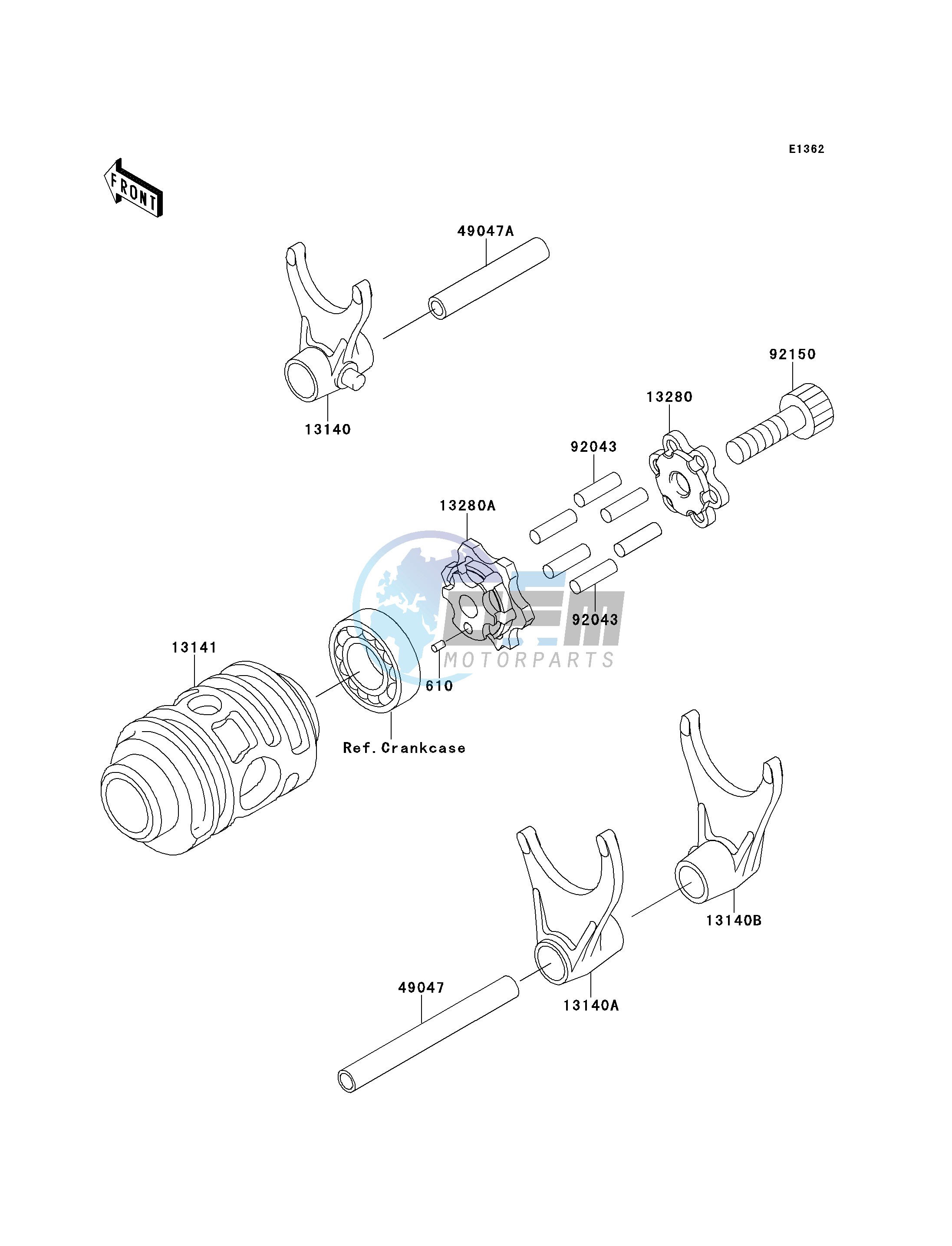 GEAR CHANGE DRUM_SHIFT FORK-- S- -