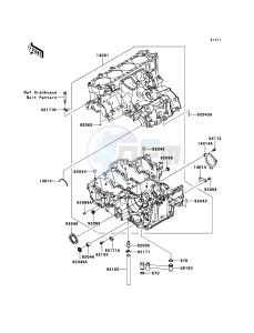 ZZR1400_ABS ZX1400DBF FR GB XX (EU ME A(FRICA) drawing Crankcase