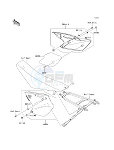 KX 250 T [KX250F] (TF) T6F drawing SIDE COVERS