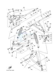 YFZ450 YFZ450B (1PD2 1PD3 1PD1) drawing FRONT SUSPENSION & WHEEL