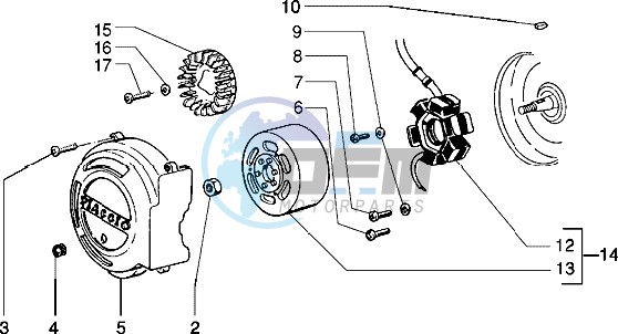 Flywheel magneto